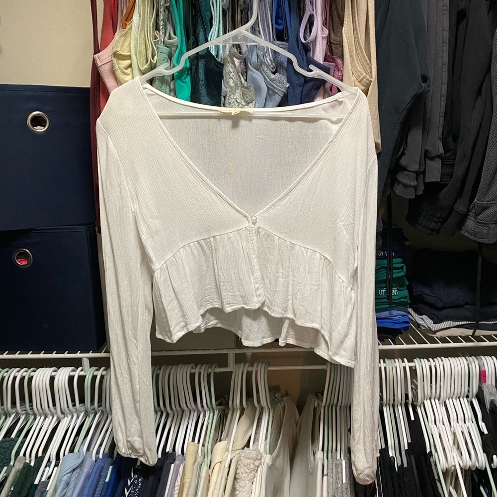 white crop top NWOT